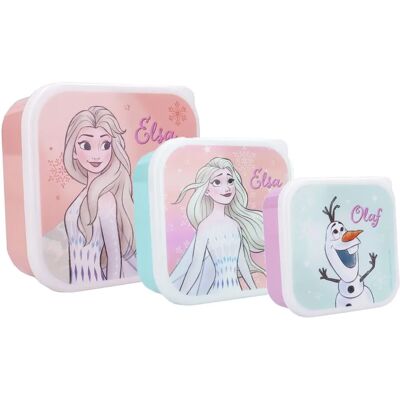 Vadobag FROZEN Let's Eat Snack Boxes - 3 stuks - Keukengerei Vadobag FROZEN Let's Eat Snack Boxes - 3 stuks - Keukengerei