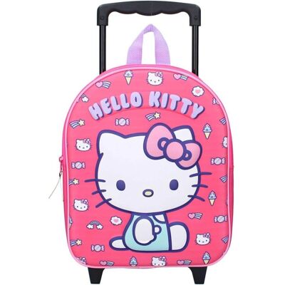 Sac trolley 3D Hello Kitty - Mini sac à dos - 32cm - Publicité Sac trolley 3D Hello Kitty - Mini sac à dos - 32cm - Publicité