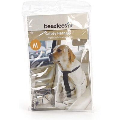 Beeztees Modell 796134 M Schwarzes Nylon-Hundegurtzeug - Sicherheitsgeschirr Beeztees Modell 796134 M Schwarzes Nylon-Hundegurtzeug - Sicherheitsgeschirr