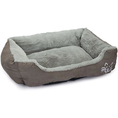 Beeztees Beeztee Legowisko dla Kota - Szare - 48x37x18 cm Beeztees Beeztee Legowisko dla Kota - Szare - 48x37x18 cm
