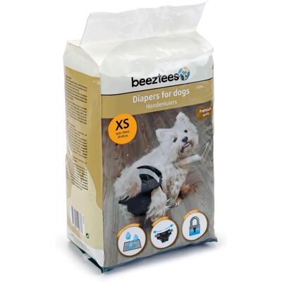 Couches pour chiens XS - Incontinence & Post-op - Noir Couches pour chiens XS - Incontinence & Post-op - Noir