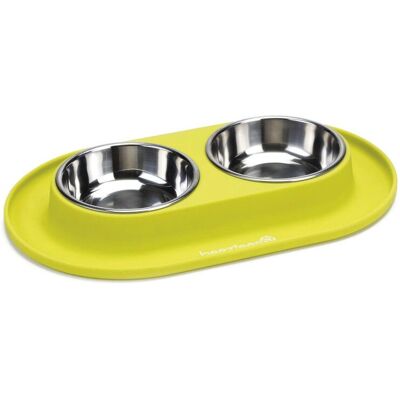 Beeztees 650645 Ensemble Nourriture et Eau pour Chiens - Vert-jaune, 2x125ml - Publicité Beeztees 650645 Ensemble Nourriture et Eau pour Chiens - Vert-jaune, 2x125ml - Publicité