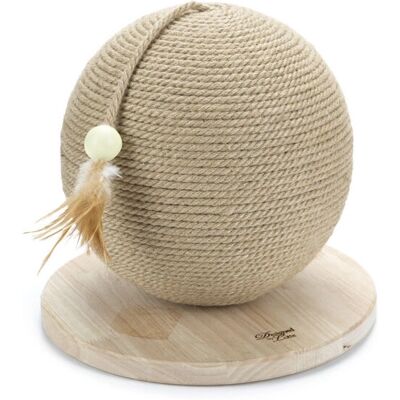 Lotte Ball à gratter pour chats - Bois, 30x30x27cm - Publicité Lotte Ball à gratter pour chats - Bois, 30x30x27cm - Publicité