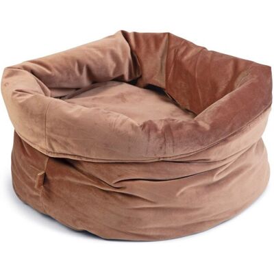 Lotte Fluco Katzenkorb - Samt Grau - 45x45x35 cm Lotte Fluco Katzenkorb - Samt Grau - 45x45x35 cm