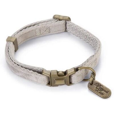 Designed By Lotte - Velura - Velluto Grigio - Collare per gatto Designed By Lotte - Velura - Velluto Grigio - Collare per gatto