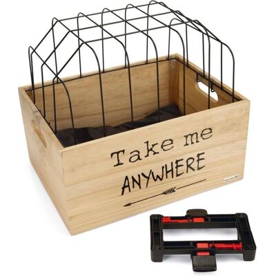 Cesta para bicicleta para perros de madera Beeztees - Negro - Compatible con todas las bicicletas Cesta para bicicleta para perros de madera Beeztees - Negro - Compatible con todas las bicicletas