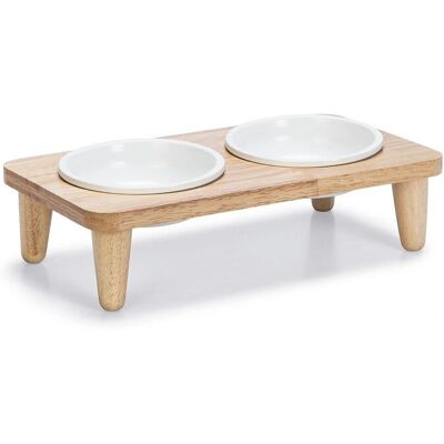 Designed by Lotte Djeha Futternapf aus Kautschukholz - Natur Designed by Lotte Djeha Futternapf aus Kautschukholz - Natur