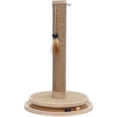 Arbre à griffer en bois Zavi de Lotte - 62cm - Marron - Griffer pour chats - Publicité Arbre à griffer en bois Zavi de Lotte - 62cm - Marron - Griffer pour chats - Publicité