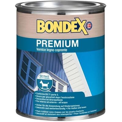 Smalto Bianco a Base d'Acqua Bondex Interno/Esterno - 0,75L - Copertura 8-10 m² Smalto Bianco a Base d'Acqua Bondex Interno/Esterno - 0,75L - Copertura 8-10 m²