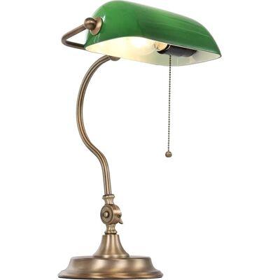 Sienna Lighting Sienna Belana Bankers Tischlampe Grün - E27, 44cm Sienna Lighting Sienna Belana Bankers Tischlampe Grün - E27, 44cm