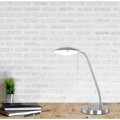Sienna Lighting Sienna Eloic Bureaulamp in geborsteld staal - Bureaulamp Sienna Lighting Sienna Eloic Bureaulamp in geborsteld staal - Bureaulamp
