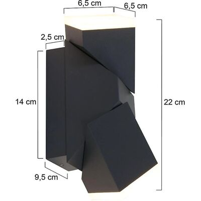 Luce da Parete Esterna Steinhauer Nera - IP67 LED 2 Lampadine Luce da Parete Esterna Steinhauer Nera - IP67 LED 2 Lampadine