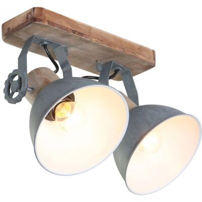 Mexlite Gearwood Twin Spotlight - E27 LED, Max 2x40W, Dimmbar - Strahler Mexlite Gearwood Twin Spotlight - E27 LED, Max 2x40W, Dimmbar - Strahler
