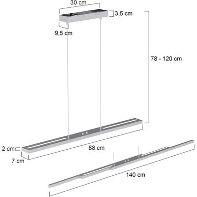 Sienna Lighting Zelena LED Hanglamp - Plafondlamp Sienna Lighting Zelena LED Hanglamp - Plafondlamp