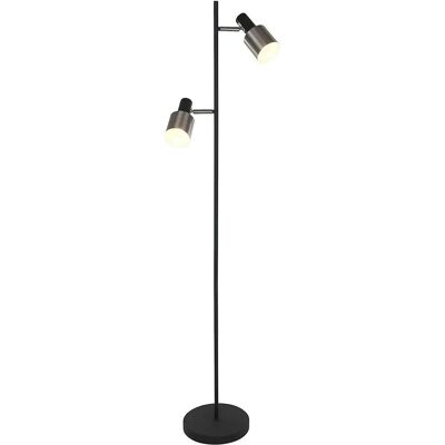 Lampe de sol Fjorgard Sienna Lighting - Noir - Métal - E27 - 2 ampoules - 155cm - IP20 - Publicité Lampe de sol Fjorgard Sienna Lighting - Noir - Métal - E27 - 2 ampoules - 155cm - IP20 - Publicité