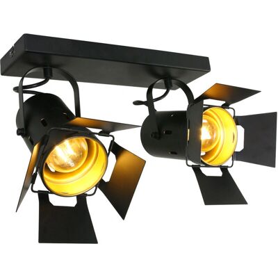 Sienna Lighting Sienna Faretto Doppio Nero Opaco - Spotlight Sienna Lighting Sienna Faretto Doppio Nero Opaco - Spotlight