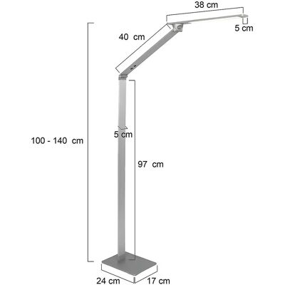 Sienna Lighting Serenade Stehlampe Aluminium gebürstet - Stehlampe Sienna Lighting Serenade Stehlampe Aluminium gebürstet - Stehlampe