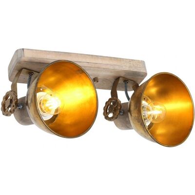 Mexlite Gearwood Twin Spotlight - LED, Bronze, 2x40W - Spot Mexlite Gearwood Twin Spotlight - LED, Bronze, 2x40W - Spot