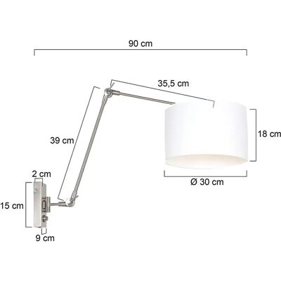 Sienna Lighting Prestige Chic Wandleuchte - Stahl, Weiß - Wandleuchte Sienna Lighting Prestige Chic Wandleuchte - Stahl, Weiß - Wandleuchte