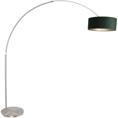 Sienna Lighting Sienna Sparkled Light Arc Lámpara de pie de acero y terciopelo verde - Lámpara de pie Sienna Lighting Sienna Sparkled Light Arc Lámpara de pie de acero y terciopelo verde - Lámpara de pie