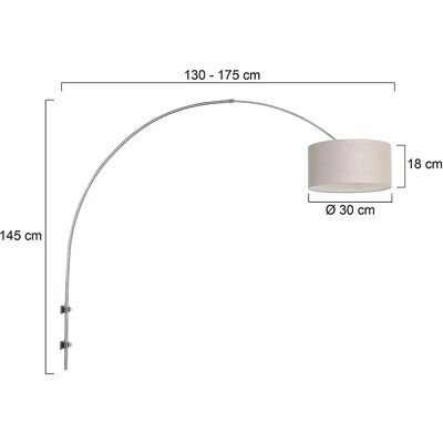 Sienna Lighting Sienna Sparkled Light Lámpara de Pared - Metal, Sombra Gris, Altura Ajustable Sienna Lighting Sienna Sparkled Light Lámpara de Pared - Metal, Sombra Gris, Altura Ajustable