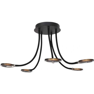 Steinhauer Model 3376ZW Moderne Zwarte Metal Plafondlamp Steinhauer Model 3376ZW Moderne Zwarte Metal Plafondlamp