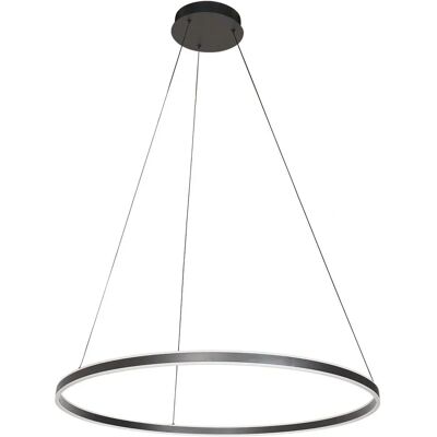 Lampada a sospensione Ringlux di Steinhauer - Nero Acciaio - 80cm - LED Lampada a sospensione Ringlux di Steinhauer - Nero Acciaio - 80cm - LED