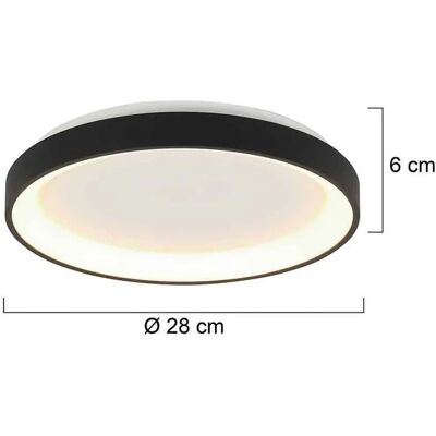 Plafoniera Steinhauer Ringlede - Nero - Metallo - 28cm - LED Plafoniera Steinhauer Ringlede - Nero - Metallo - 28cm - LED