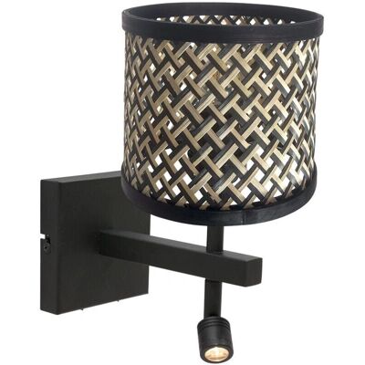 Steinhauer - Applique da parete Stang - Nero - 3701ZW - Naturale Steinhauer - Applique da parete Stang - Nero - 3701ZW - Naturale