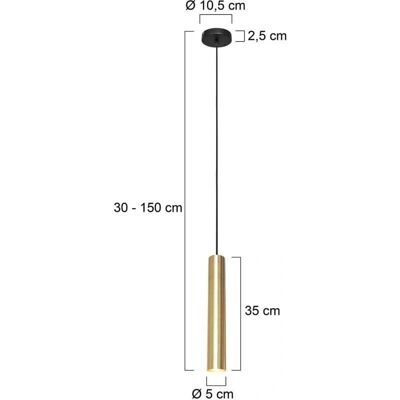 Lampada a sospensione in ottone Steinhauer Tubel - Illuminazione moderna Lampada a sospensione in ottone Steinhauer Tubel - Illuminazione moderna