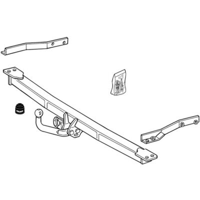 Brink Mercedes-Benz E-Klasse W210 Trailer Hitch - Vast, EC Certificering Brink Mercedes-Benz E-Klasse W210 Trailer Hitch - Vast, EC Certificering