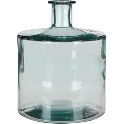 Mica Decorations Guan Fles Vase - Recyceltes Glas - Transparent - 26x21cm Mica Decorations Guan Fles Vase - Recyceltes Glas - Transparent - 26x21cm