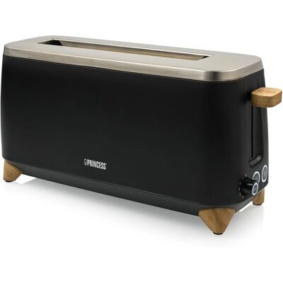 Princess 01.142361.01.00 - Svart, Silver, Trä - Toaster Princess 01.142361.01.00 - Svart, Silver, Trä - Toaster