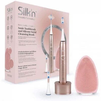 Silkn Sonic Smile & Bright Set - Sähköinen äänihammasharja ja kasvoharja Silkn Sonic Smile & Bright Set - Sähköinen äänihammasharja ja kasvoharja