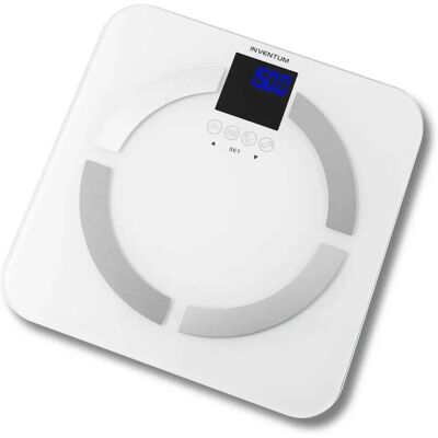 Inventum PW720BG Personenwaage - Digital Körperfett BMI - Silber/Weiß Inventum PW720BG Personenwaage - Digital Körperfett BMI - Silber/Weiß