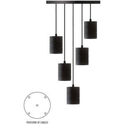 CALEX Pendant Light - Black - 400mm Diameter - 2000mm Length - Pendant Light CALEX Pendant Light - Black - 400mm Diameter - 2000mm Length - Pendant Light
