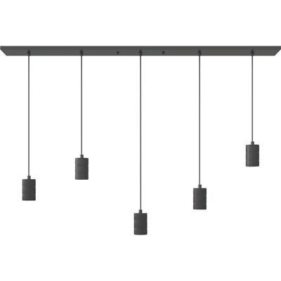 Calex Industrielle Pendellampe - 5x E27 - 130cm Schwarz Calex Industrielle Pendellampe - 5x E27 - 130cm Schwarz