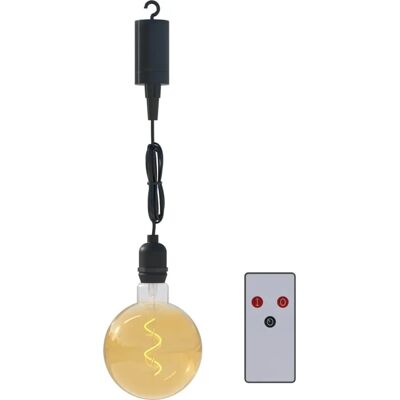 Calex - G125 - Zwart - Amber - Hangerlamp Calex - G125 - Zwart - Amber - Hangerlamp