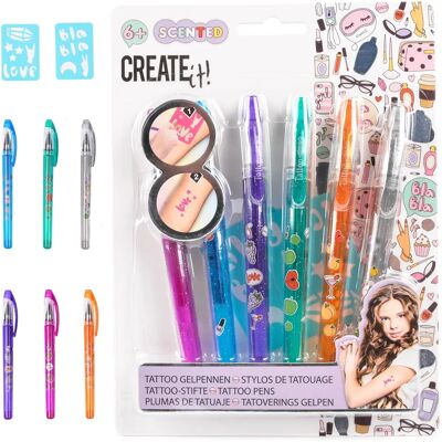 Create It! Ensemble de 6 stylos à gel pour tatouages - Art corporel - Publicité Create It! Ensemble de 6 stylos à gel pour tatouages - Art corporel - Publicité