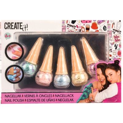Create It! Brokatowe lakiery do paznokci z lodami - Manicure dla Dzieci Create It! Brokatowe lakiery do paznokci z lodami - Manicure dla Dzieci