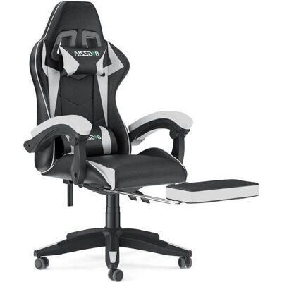 BIGZZIA - Gaming Chair with Footrest - Ergonomique - Chaise - Publicité BIGZZIA - Gaming Chair with Footrest - Ergonomique - Chaise - Publicité