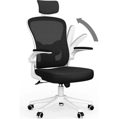 Bigzzia - ERG-2D - Blanc - accoudoirs 2D - Chaise de bureau - Publicité Bigzzia - ERG-2D - Blanc - accoudoirs 2D - Chaise de bureau - Publicité
