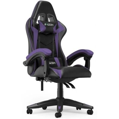 Bigzzia Ergonomic Gaming Chair - Violet - Accoudoirs réglables - Chaise de Bureau - Publicité Bigzzia Ergonomic Gaming Chair - Violet - Accoudoirs réglables - Chaise de Bureau - Publicité