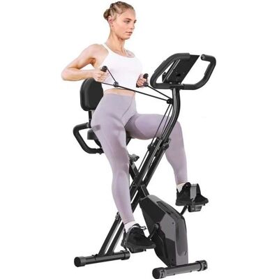 BIGZZIA - Vélo d'exercice pliable - volant 2,5 kg - 8 niveaux - Vélo d'exercice - Publicité BIGZZIA - Vélo d'exercice pliable - volant 2,5 kg - 8 niveaux - Vélo d'exercice - Publicité