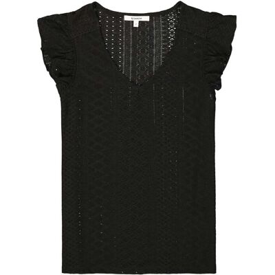 Garcia R40208 T-shirt Décontracté à V Noir - Publicité Garcia R40208 T-shirt Décontracté à V Noir - Publicité