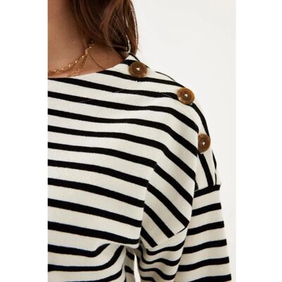 Felpa a Righe in Cotone GARCIA XL - Felpa Felpa a Righe in Cotone GARCIA XL - Felpa