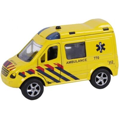 2-play Model Ambulance - Trekmechanisme, Licht, Geluid 2-play Model Ambulance - Trekmechanisme, Licht, Geluid
