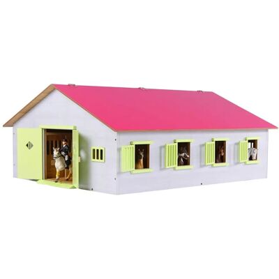 Van Manen hevostalli laatikoilla valkoinen/pinkki (610189) Van Manen hevostalli laatikoilla valkoinen/pinkki (610189)