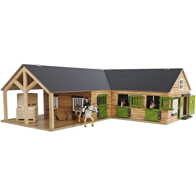 Kids Globe Kinder Pferdestall - 1:24 - Grau - Holz Spielzeugstall Kids Globe Kinder Pferdestall - 1:24 - Grau - Holz Spielzeugstall