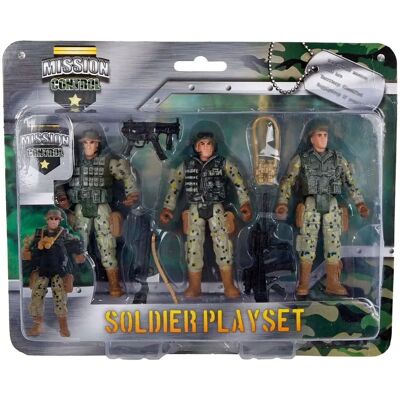 Tormino Mission Control 3 Soldaten - Speelset Tormino Mission Control 3 Soldaten - Speelset